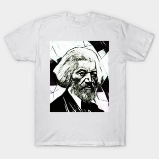 Frederick Douglass Black and White Portrait | Frederick Douglass Artwork 15 T-Shirt